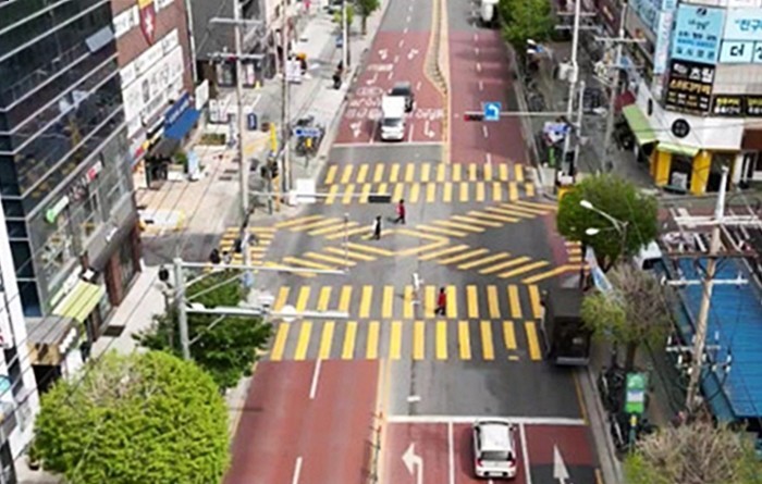 대각선횡단보도, 보행자 사고 27% ...