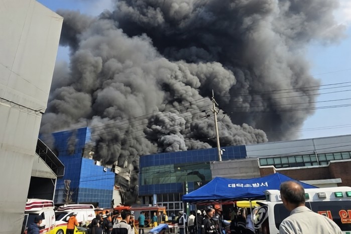 대전 자동차부품 제조 공장에서 화재…중상 24명, 경상 29명