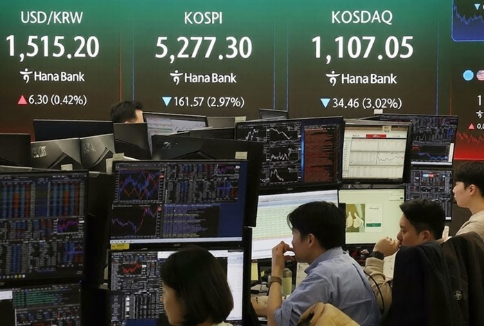 중동발 불안 지속…환율 1,520원↑, 코스피는 5,300선 아래로↓