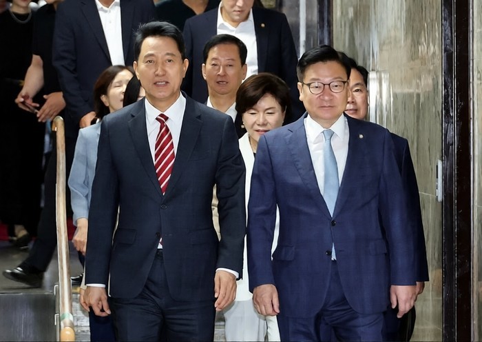정점식 원내대표, 용산공원 주택공급 시사에 "오세훈 책임전가용 선동" 비판